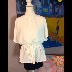 Prologue Blouson Blouse w/Peplum Sz. S